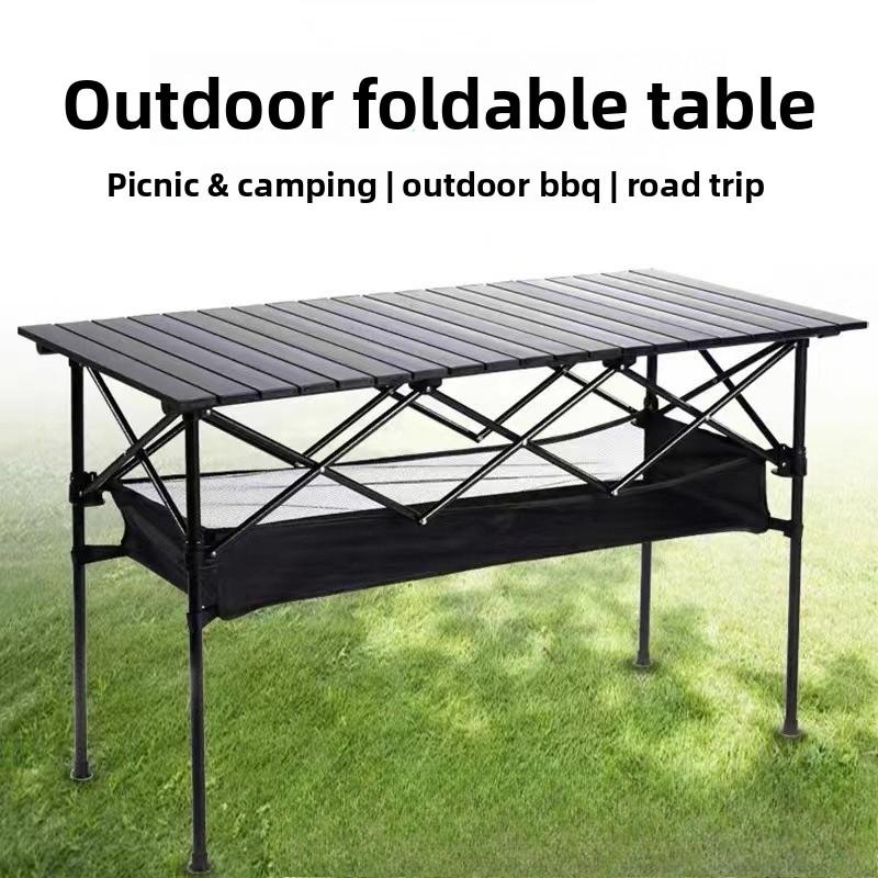 Camping Cooking Table - Klappbarer Outdoor-Tisch, einfacher rechteckiger Freizeit-Klapptisch, Camping-Esstisch
