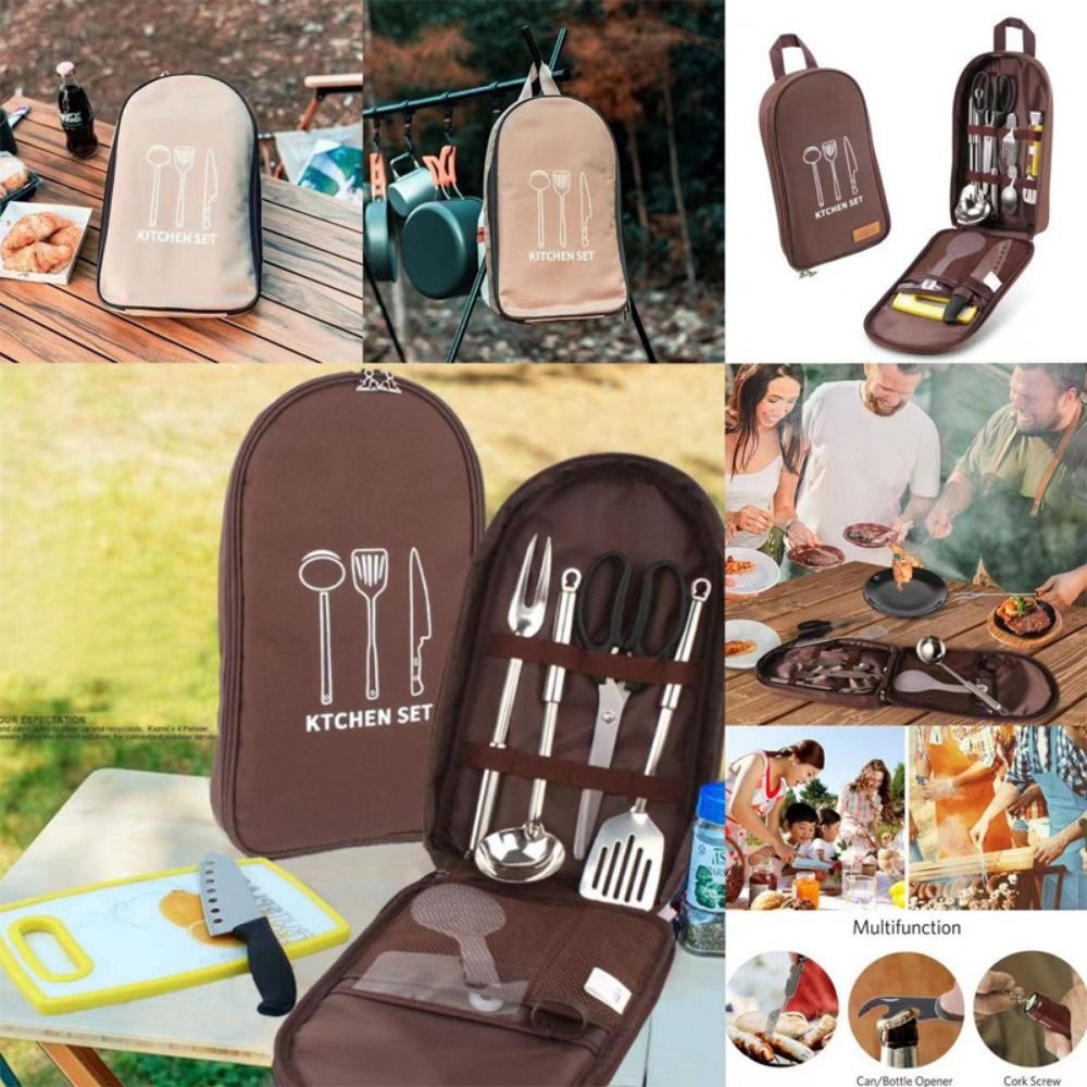 Camping Cooking Container - Große Camping-Kochgeschirr-Tasche, keine Besteckbehälter, Küchenutensilien-Aufbewahrungstasche, mehrschichtige