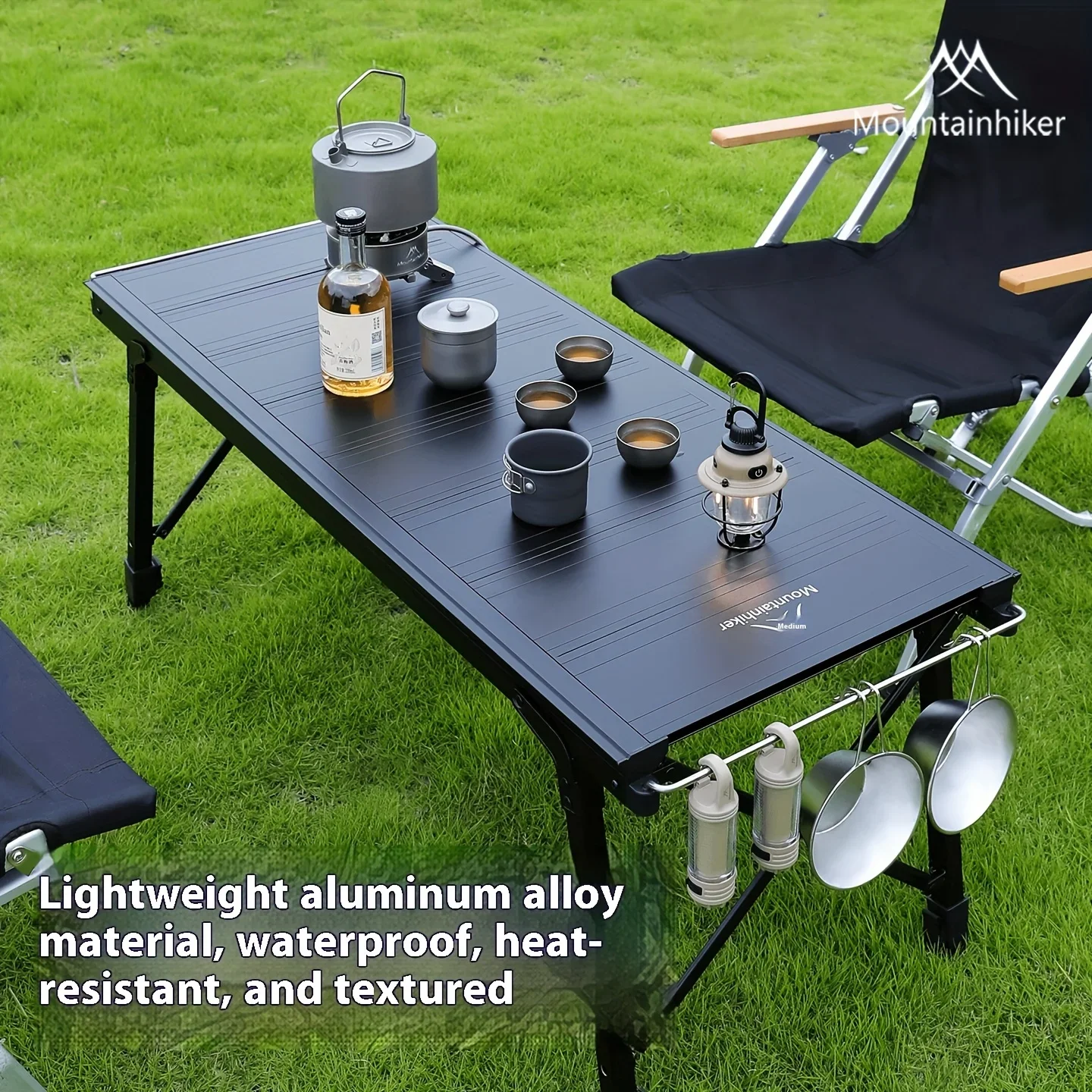 Camping Cooking Table - Mountainhiker Klappbarer Camping-Lifttisch Tragbares Outdoor-IGT-Kochsystem Mehrzweck