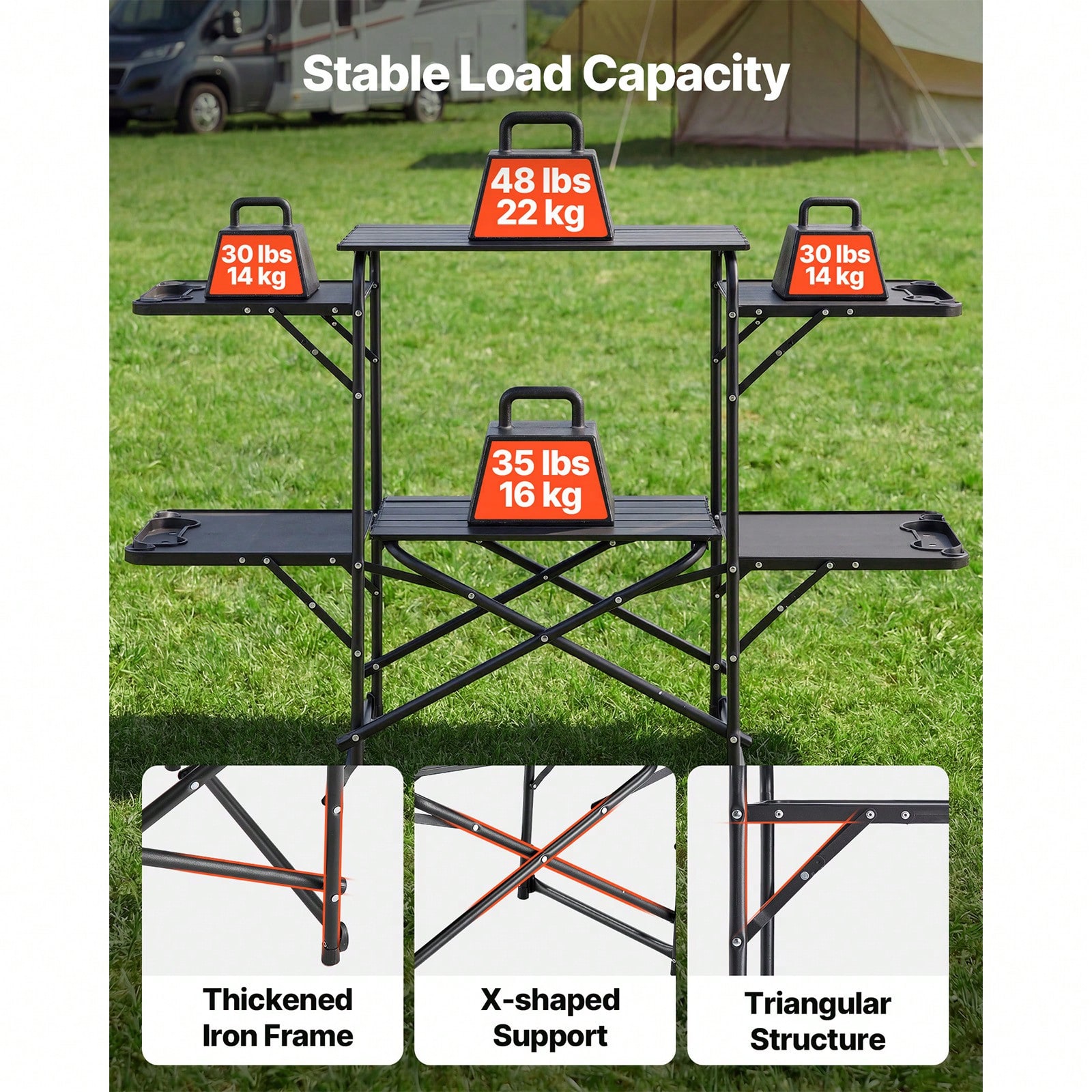 Camping-Küchentisch, schmaler  – Camping Cooking Table Bewertung und Preis